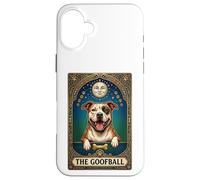 The Goofball Pitbull Tarot Card - Funny Pibble Dog Mom/Dad Case for iPhone 16 Plus