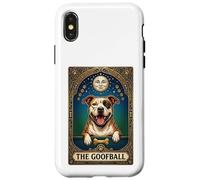 The Goofball Pitbull Tarot Card - Funny Pibble Dog Mom/Dad Case for iPhone X/XS