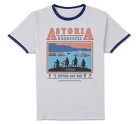 The Goonies Astoria Goondocks Unisex Ringer T-Shirt - White/Navy in White | Size: Large The Goonies White L