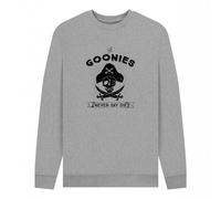 The Goonies Men's Never Say Die Pirate Sweatshirt in Light Grey | Size: Medium The Goonies Light Grey M