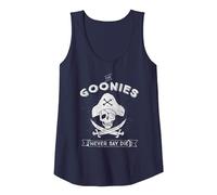 The Goonies Never Say Die Tank Top, Women, Navy Blue, Large