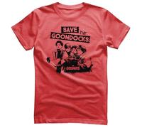 The Goonies Officially Licensed Save The Goondocks Mens T-Shirt (Red-Heather), Medium