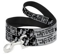 The Goonies Pet Leash, Dog Leash, The Goonies Quotes and Icons Collage Gray Black, 6 Feet Long 0.5 Inch Wide