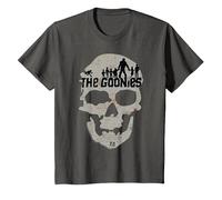 The Goonies Skull Treasure Map Silhouette Kids T-Shirt, Youth, Asphalt Grey, X-Small