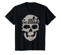 The Goonies Skull Treasure Map Silhouette Kids T-Shirt, Youth, Black, Medium