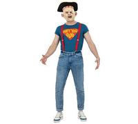 Smiffys The Goonies Sloth Costume Top, Braces, Hat, Mask, Officially Licensed The Goonies Fancy Dress, Adult Dress Up Costumes