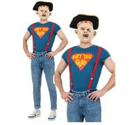 Smiffys The Goonies Sloth Costume Top, Braces, Hat, Mask, Officially Licensed The Goonies Fancy Dress, Adult Dress Up Costumes