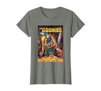 The Goonies Treasure Scene T-Shirt, Women, Olive Heather, Small