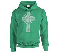 The Goozler - Celtic Cross - Mens Pullover Hoodie, Green, L