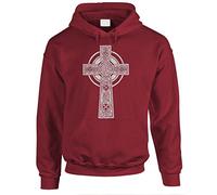 The Goozler - Celtic Cross - Mens Pullover Hoodie, Maroon, XXL