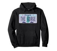 The Gorge Oregon OR Columbia River License Plate Pullover Hoodie