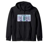 The Gorge Oregon OR Columbia River License Plate Zip Hoodie