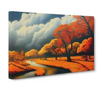 The Gorgeous Autumn Forest Canvas Print | Gallery Wrapped 30mm Frame Wall Art | 30x20 inches | Ready to Hang | Contemporary Landscape Picture | Living Room Bedroom Lounge Office