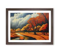The Gorgeous Autumn Forest Framed Print | A2 Walnut Framed Wall Art | Ready to Hang | Modern Landscape Picture | Living Room Bedroom Lounge Office