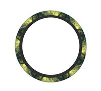 The Gorilla Crossing the Jungle Elastic Steering Wheel Cover Neoprene Non-Slip Universal Fit Red Black Pink with Full Print Design