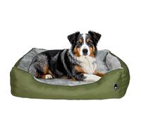 The Gorilla Den Dog Bed - Large, Plush Orthopedic Dog Bed with Raised Sides, Soft & Durable Poly Cotton, Supportive Comfort for Large Dogs(Olive, L)