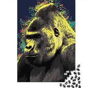 The Gorilla Stares Jigsaw Puzzle for Adults, 1000 Pieces, 52x38cm/1000pcs, Quiet Home Activity, Weekend Downtime And Puzzle Lovers