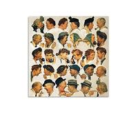 The Gossips by Norman Rockwell Artworks Canvas Poster Wall Art Prints Home Modern Decor 16x16inch(40x40cm)