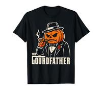 The GOURDFATHER Funny Halloween Pumpkin Mafia Movie Parody T-Shirt