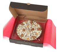 The Gourmet Chocolate Pizza 7'' Crunchy Munchy Chocolate Pizza Gourmet Chocolate Vanilla Fudge Biscuit in Box Birthday Gift Present Stocking Filler, Brown