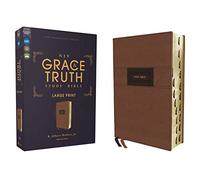 The Grace and Truth Study Bible: New International Version, Brown, Leathersoft, Red Letter, Comfort Print