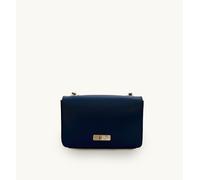 The Grace Leather Bag Apatchy London Navy One Size