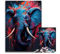 The Graceful Elephant Jigsaw Puzzles for Adults 1000 Piece paper Jigsaw Puzzles for Adults for TeenagerFamilies Perfect DIY DecorBrainTeasing Challenge 1000 PCS(38x26cm)