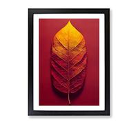 The Graceful Leaf Framed Wall Art Print A2 Black