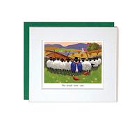 "The Grad-ewe-ate" Mounted Greeting Card by Thomas Joseph - Graduation Sheep Range