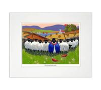 'The Grad-ewe-ate' Mounted Print by Thomas Joseph - Sheep Art