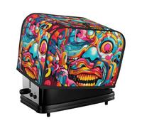The Graffiti face toaster cover is suitable for 2 small toaster covers with wide slots and comes with a storage pocket to meet diverse baking needs.