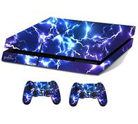 the grafix studio Blue Electric Sticker/Skin PS4 Compatible with Playstation 4 Console & Remote controller stickers, ps4sk15