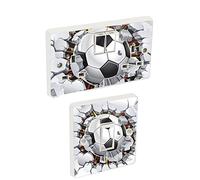 the grafix studio Football Breaking Wall Light Switch & Double Socket Sticker Vinyl/Skin cover sosw21