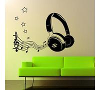 the grafix studio Headphone & Music Notes Wall Art Sticker 76cm (w) x 56cm (h) SG72, Please state colour on purchase otherwise black will be sent