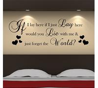 the grafix studio IF I LAY HERE SNOW PATROL Wall Art Sticker 150cm (w) x 54cm (h) B15, Please state colour on purchase otherwise black will be sent