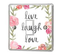 the grafix studio Live Laugh Love Quote Light Switch Sticker Vinyl/Skin cover sw91