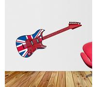 the grafix studio Union Jack Guitar Music Wall art sticker 100cm (w) x 32cm (h), SG67