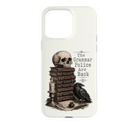 The Grammar Police Are Back Skull Books English Teacher Case for iPhone 15 Pro Max
