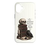 The Grammar Police Are Back Skull Books English Teacher Case for iPhone 16 Plus