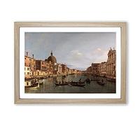 The Grand Canal in Venice by Giovanni Canaletto Framed Print | A2 Oak Framed Wall Art | Ready to Hang | Modern Nature Picture | Living Room Bedroom Lounge Office