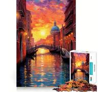 The Grand Canal in Venice Jigsaw Puzzle 1000 Piece for Adults Strong Logic Toy Anxiety Relief Clear Edge Festival Gift (50x75cm)