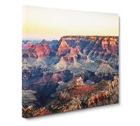 The Grand Canyon Arizona by Canvas Print | Gallery Wrapped 30mm Frame Wall Art | 20x20 inches | Ready to Hang | Modern Landscape Picture | Living Room Bedroom Lounge Office