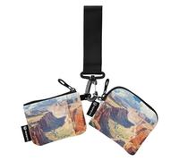 The Grand Canyon Women's Coin Purses Card Cases Thin Flat Card Money Holder with Zipper Pocket for Women 2 Pcs de Mujer para tarjetas