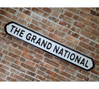 The Grand National Old Fashioned Wood London Street Sign Horse Racing