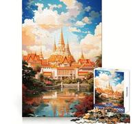 The Grand Palace Bangkok Jigsaw Puzzles 1000 Pieces for Teenagers Think Game Peaceful Time Quality Edge Perfect Present (38x52cm)