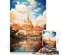 The Grand Palace Bangkok Jigsaw Puzzles for Teenagers 1000 Brain Workout Toy Simple Fun Image Assembly Cherished Gift (50x75cm)