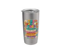The Grandma Code Funny Retro Rules Hugs are Mandatory Design Stainless Steel Insulated Tumbler