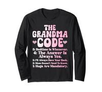 The Grandma Code Mother's Day Grandmother Granny Grandmom Long Sleeve T-Shirt