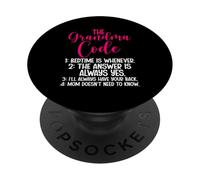 The Grandma Code Mother's Day Grandmother Granny Grandmom PopSockets Adhesive PopGrip