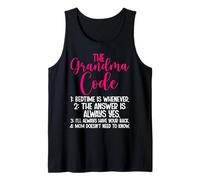 The Grandma Code Mother's Day Grandmother Granny Grandmom Tank Top
